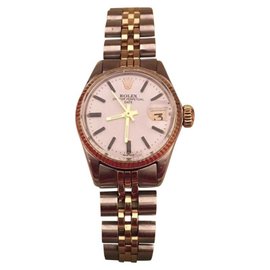 Rolex Date 6517 14K Yellow Gold / Stainless Steel Automatic Vintage 26mm Womens Watch