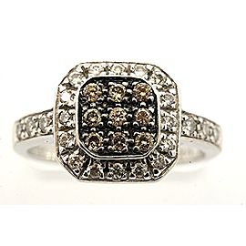 LeVian 14K White Gold with 0.55ct Chocolate Diamond Band Ring Size 5.5