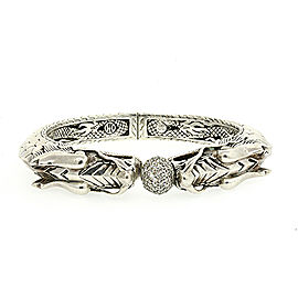 John Hardy Sterling Silver Diamond Bracelet