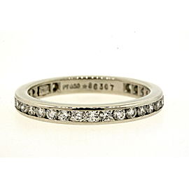 Harry Winston Diamond Eternity Band Ring Platinum .87ct Channel Set size 6