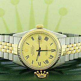 Rolex Datejust Buckley Dial 2-Tone 36mm Jubilee Watch 16013