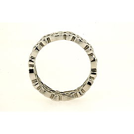 Tiffany & Co. Jazz Swing Platinum Diamond Band Ring 3 Row & Box size 6