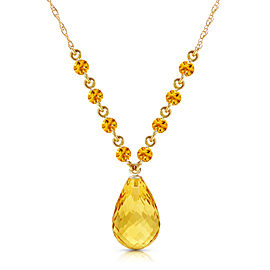 11.5 CTW 14K Solid Gold Impossible Otherwise Citrine Necklace