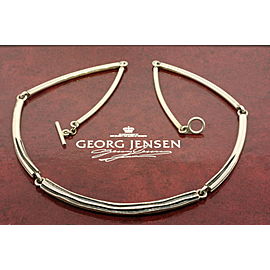 Georg Jensen Sterling Silver Necklace Choker Collar Chain & Box 353B 17"