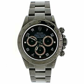 Rolex Cosmograph Daytona Black PVD Black Dial 40MM Mens Oyster Watch 116520