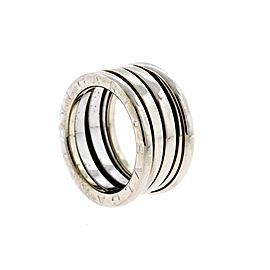 Bulgari Wedding Band Ring B.Zero1 18k White Gold 4 row sz 51 US 5.5