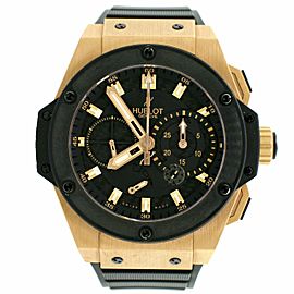 Hublot King Power 48MM Rose Gold Limited Edition Watch w/Split Second Black Dial