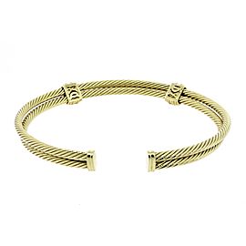 David Yurman Necklace Collar Choker 14k 1.80ct Princess Cut Diamond Double Cable