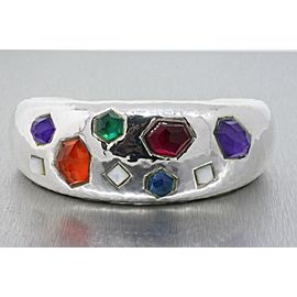 Ippolita Bracelet Fatto A Mano Sterling Silver Cuff Gemstone Glamazon RARE