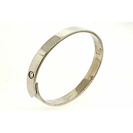 2001 Cartier Anniversary Bangle Bracelet Diamond Size 17 18k White Gold Love
