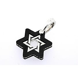 David Yurman Star of David Necklace Pendant Charm Forged Carbon Amulet $495