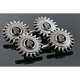 Rolls Royce RR Logo Sterling Silver Cufflinks England Vintage