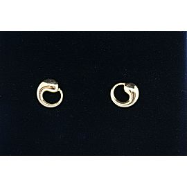 Tiffany & Co. Stud Earrings Elsa Peretti Eternal Circle 18k Yellow Gold & Box