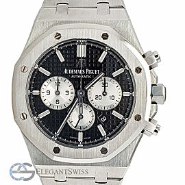 Audemars Piguet Royal Oak 41mm Chronograph Black Dial Steel Watch