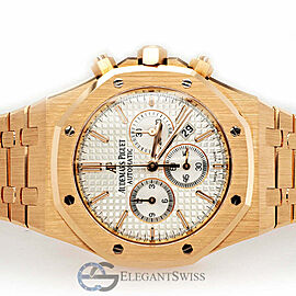 Audemars Piguet Royal Oak Chronograph White Dial Rose Gold Watch