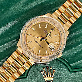 Rolex President Midsize 31mm Yellow Gold Champagne