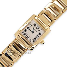 Cartier Tank Francaise Small 18K Yellow Gold Roman Dial Ladies Watch