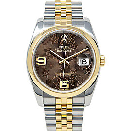 Rolex Datejust 36mm Unisex Steel Automatic Chocolate