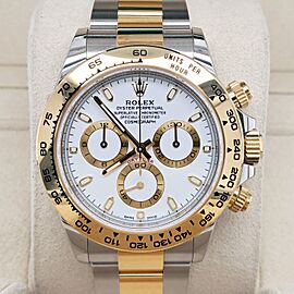 Rolex Cosmograph Daytona 40mm White Dial Yellow Gold Steel Watch
