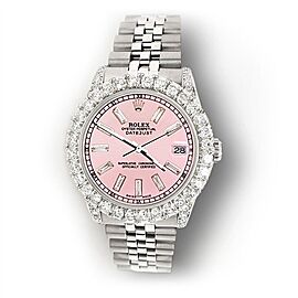 Rolex Datejust 31mm 2.95ct Diamond Bezel/Lugs/Pink Baguette Dial Watch