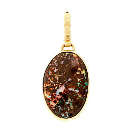 Peter Suchy 14K Yellow Gold with Boulder Opal Enhancer Pendant