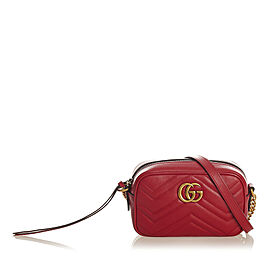 Gucci Mini GG Marmont Leather Crossbody Bag