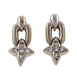 Platinum .14ctw H Diamond Simple Dangle Earrings