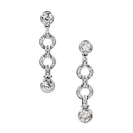 Platinum 3.25ct. Diamond Dangle Earrings