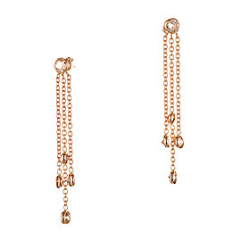 Peter Suchy Vintage 14K Rose Gold with 2.29ct Pink Brown Diamond Dangle Earrings
