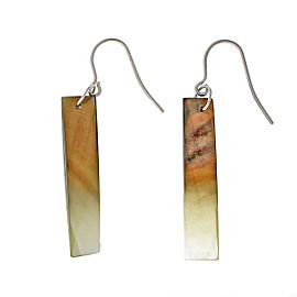 Peter Suchy 14K White Gold with 22.11ct. Smoky Milky Quartz Dangle Earrings