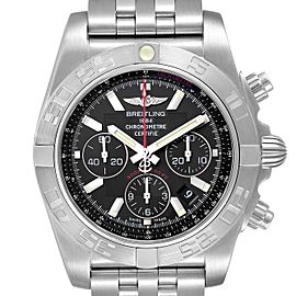 Breitling Chronomat 01 Black Dial Steel Mens Watch AB0110