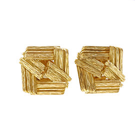Vintage Meister 1950 18k Yellow Gold Clip Post Earrings