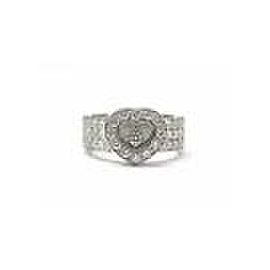 Chopard Happy NATURAL Diamond 18Kt Diamond White Gold Heart Ring 0.74CT