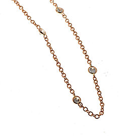 14k Rose Gold Diamond By The Yard 2.00ct Pink Brown Diamond Necklace