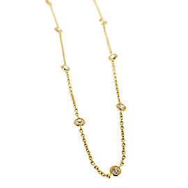 14K Yellow Gold with 1.00ct Diamond By The Yard Necklace