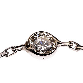 Diamond By The Yard 7 Stone Necklace .68ct 14k White Gold