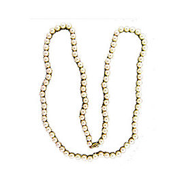 14k Yellow Gold Cultured Pearl Necklace