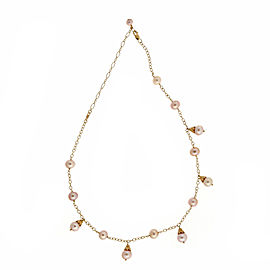 Estate Fashion Chinese Freshwater Pearl Necklace IPS 14k Yellow Gold
