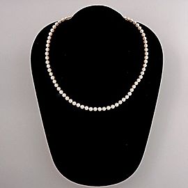 Japanese Estate 75 4.5 To 4.7mm 16 Inch Cultured Pearl 14k Necklace