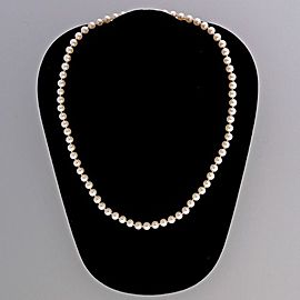 Estate Cultured Japanese 70 Pearl 5.5 To 5.75mm 14k Necklace
