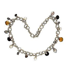 Michael Dawkins 17 1/2 In Multi Color Freshwater Pearl Smoky Quartz Necklace