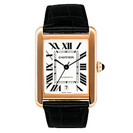 Cartier Tank Solo XL 18K Rose Gold Mens Watch