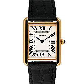 Cartier Tank Solo 18K Yellow Gold Mens Watch