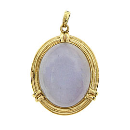Natural Purple Jadeite Jade Pendant 14k gold GIA Certified