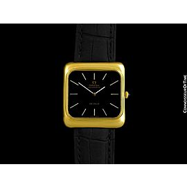 1974 OMEGA De Ville Vintage Mens Full Size 18K Gold Plated "TV" Watch - Mint