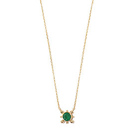 14k Gold Emerald Necklace