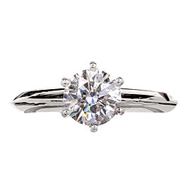 Authentic Tiffany & Co Platinum Engagement Ring GIA Certified Diamond