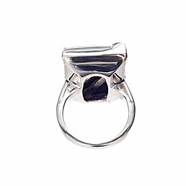 .35 Carat Diamond Onyx White Gold Cocktail Ring