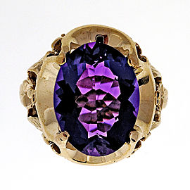 Antique Retro Art Deco 1940 9.0ct Oval 10k Pink Gold Ring