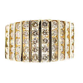 Vintage 14k Yellow Gold 3.00ctw Golden Brown Diamond Ring Size 7